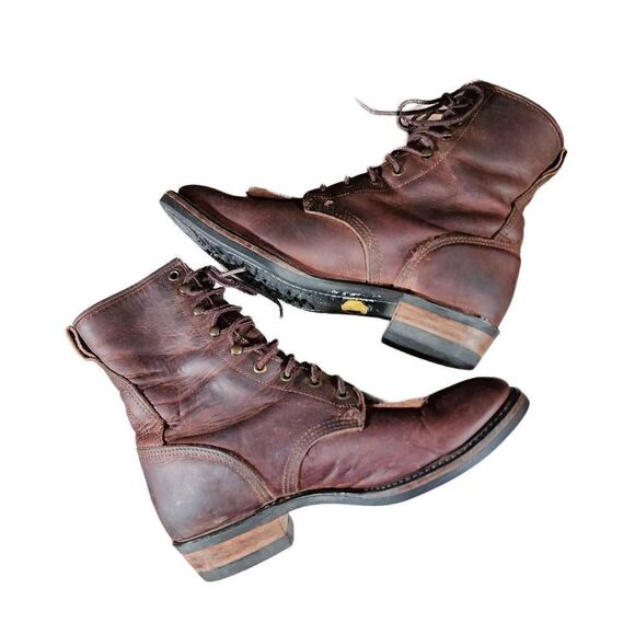 Leather Western Boots. Riding/ Work VibramSoless. Size 8.5 - Picture 4 of 9